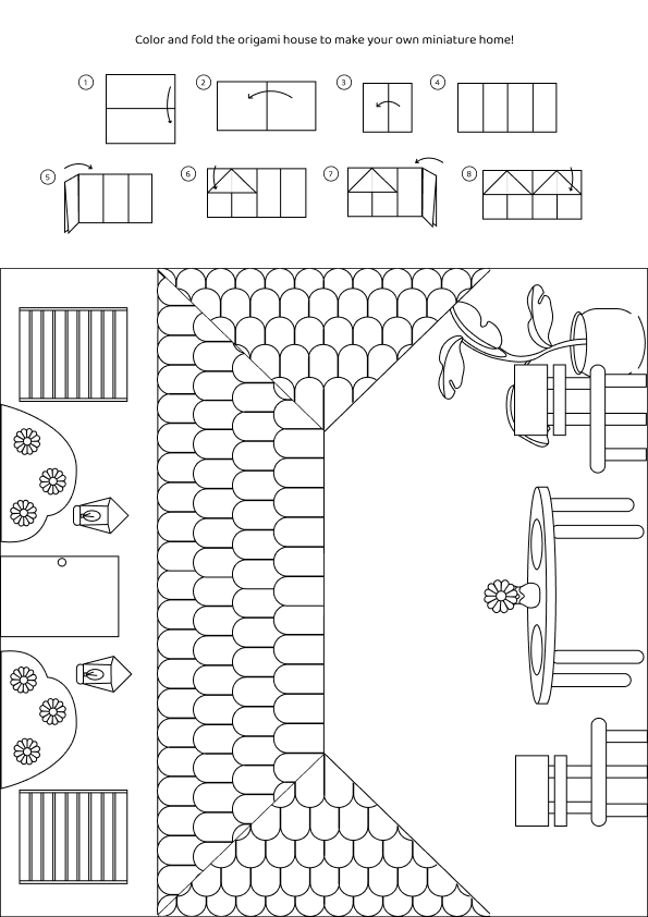 Origami House (A4)